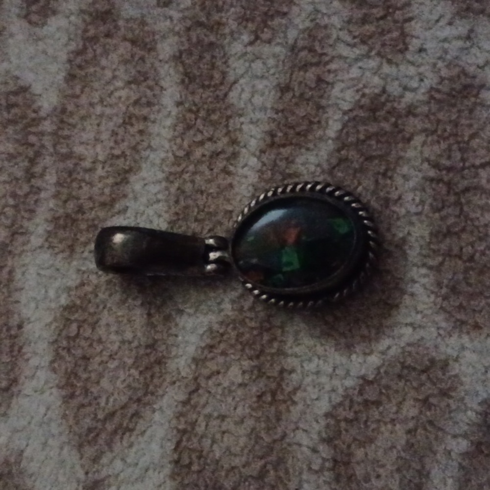 Sterling silver mosaic opal
